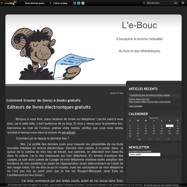 Comment trouver de (bons) e-books gratuits