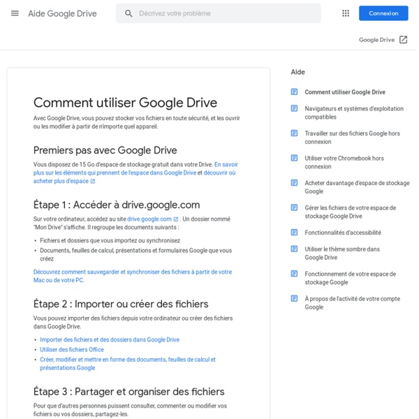 Comment utiliser Google Drive - Ordinateur - Aide Google Drive