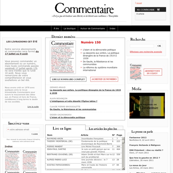 .: Commentaire - Revue trimestrielle fondée par Raymond Aron:.