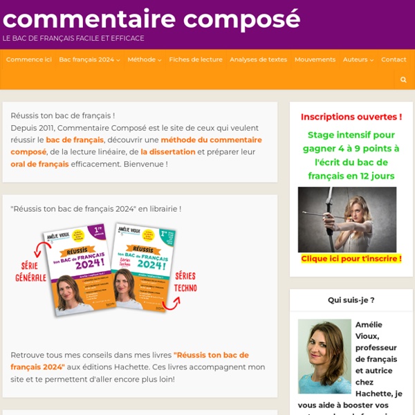 Commentaire composé - Le bac de français facile & efficace