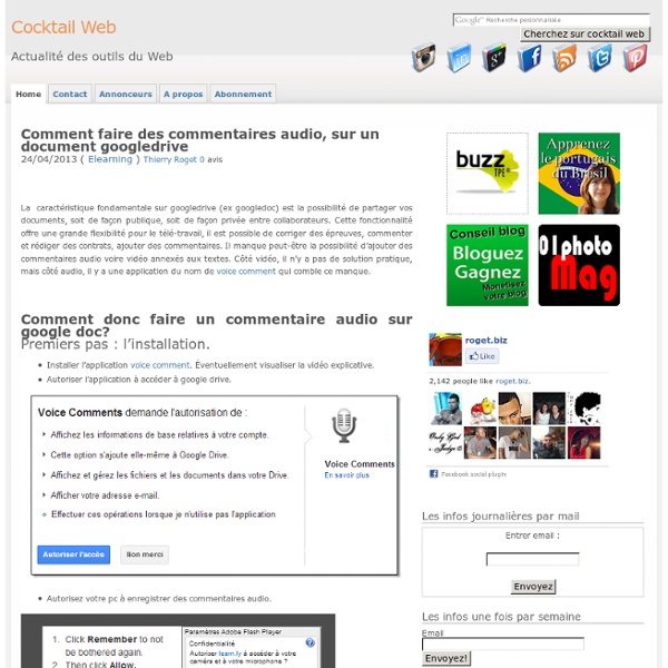 Comment faire des commentaires audio, sur GoogleDrive