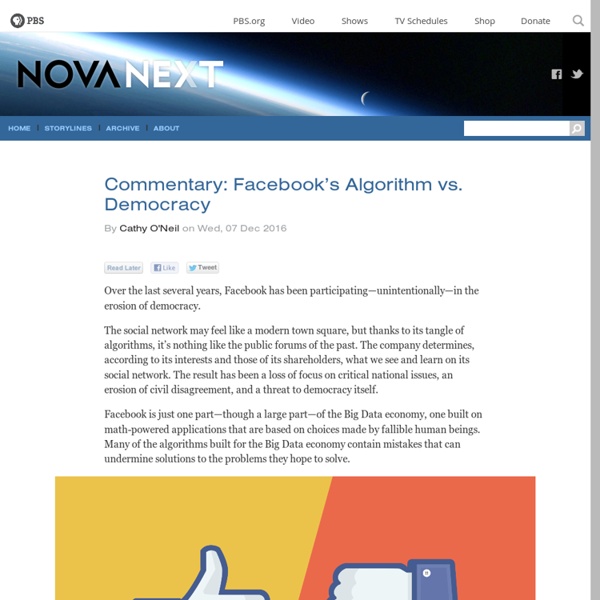 Commentary: It’s Facebook’s algorithm vs. democracy, and so far the algorithm is winning — NOVA Next