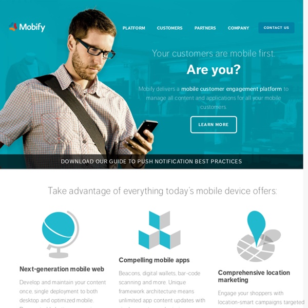 Mobify - The Leading Mobile Web Platform for E-commerce & Publishing