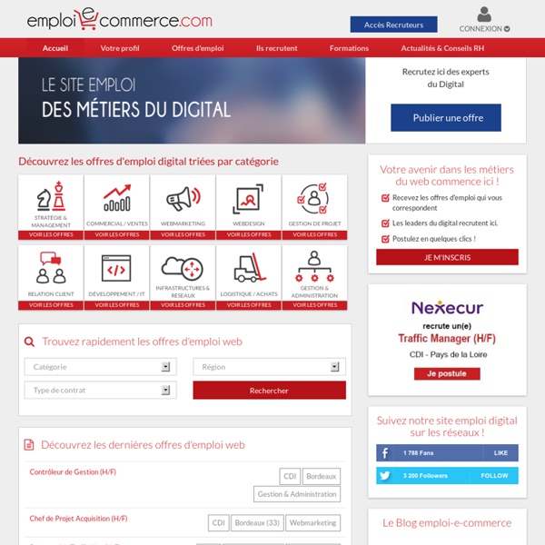 Emploi e-commerce, toutes les offres d'emploi e-commerce