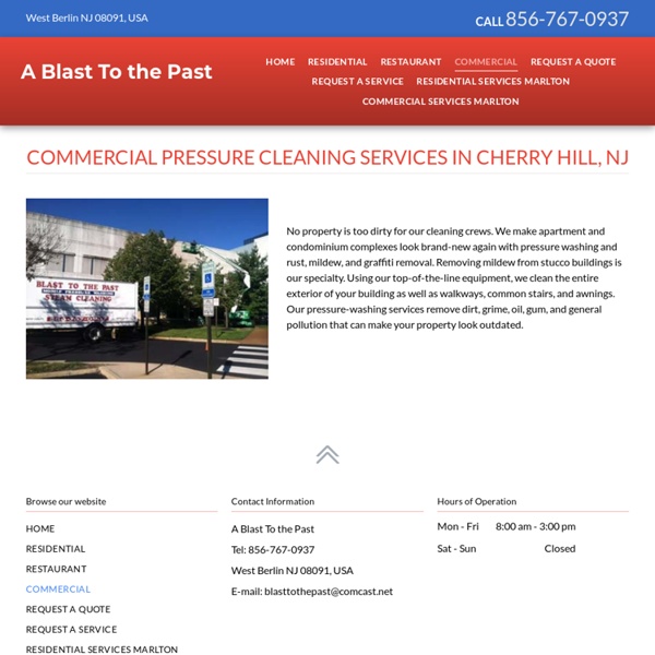 Find Commercial Pressure Cleaning Services in Cherry Hill, NJ