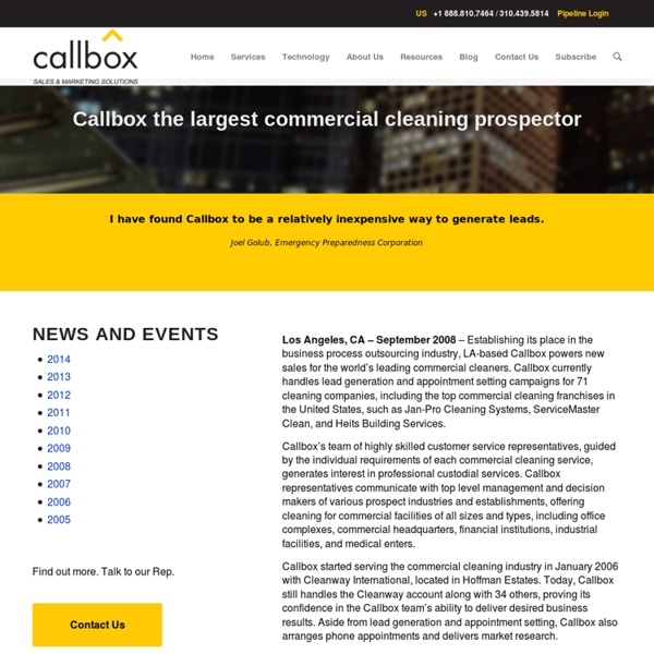 Callbox the largest commercial cleaning prospector