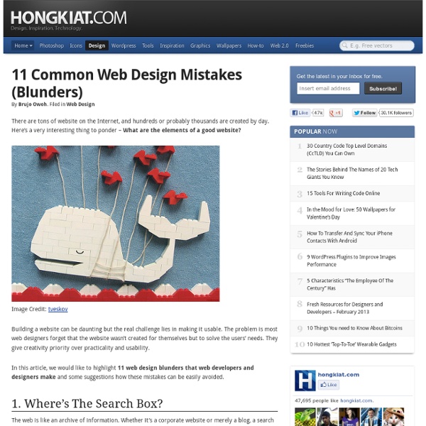 11 Common Web Design Mistakes (Blunders)