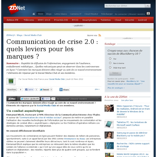 Communication de crise 2.0 : quels leviers pour les marques ?