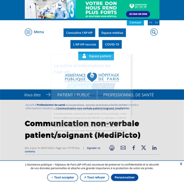 Communication non-verbale patient/soignant (medipicto)