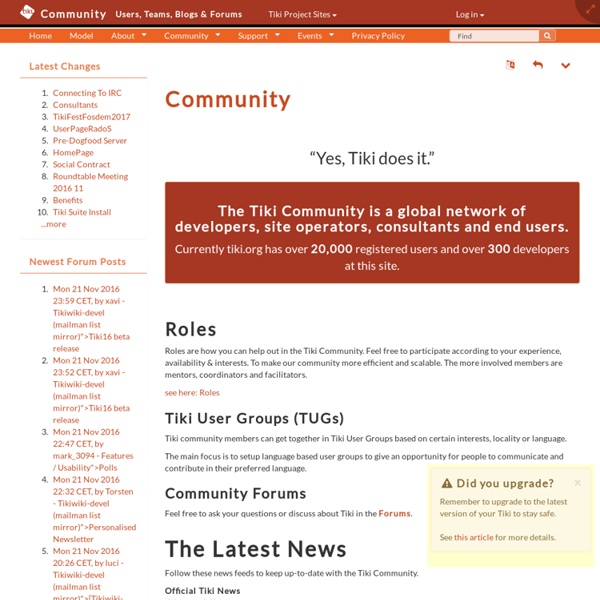 Tw.o - Community Home of the TikiWiki CMS/Groupware Project : Co