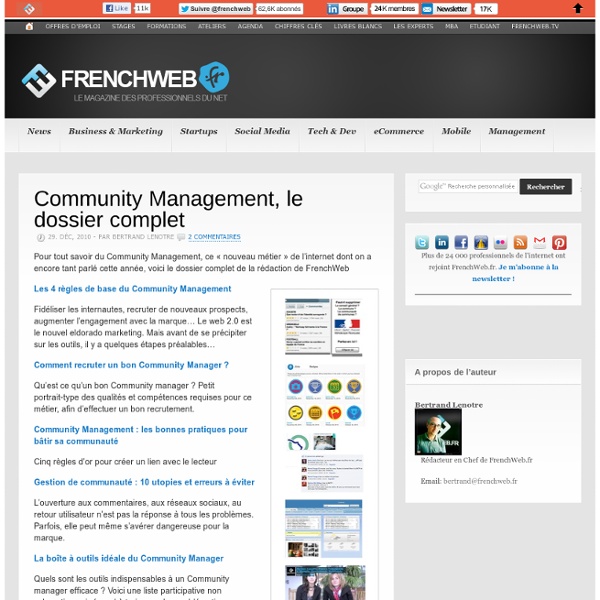 Community Management, le dossier complet