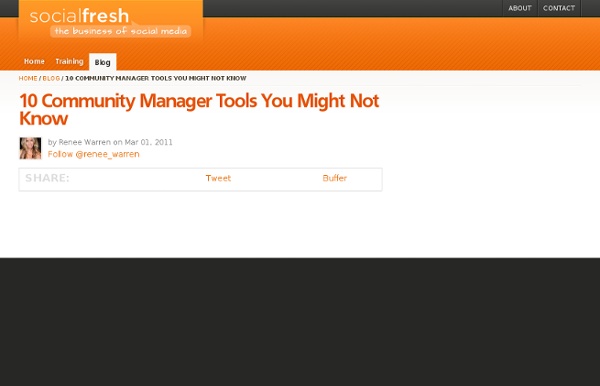 10 Community Manager Tools You Might Not Know
