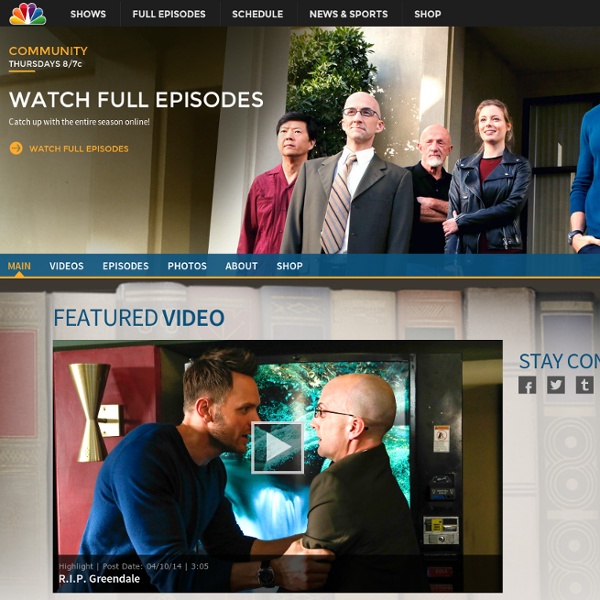 Community TV Show Series on NBC: Find Cast Info and Episode Guide . NBC Official Site