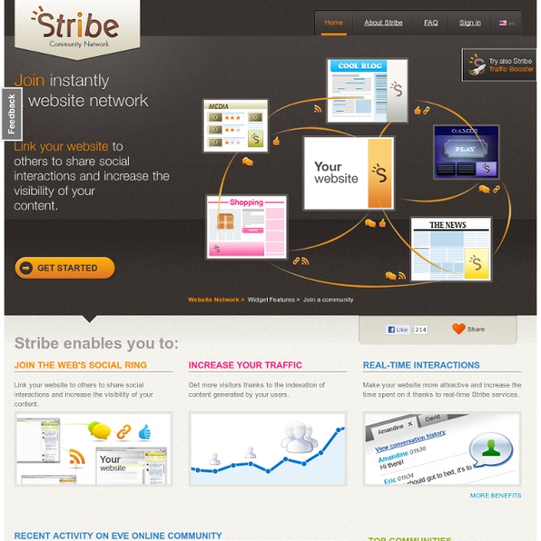 Stribe Community Network - Instant social network for website to boost traffic