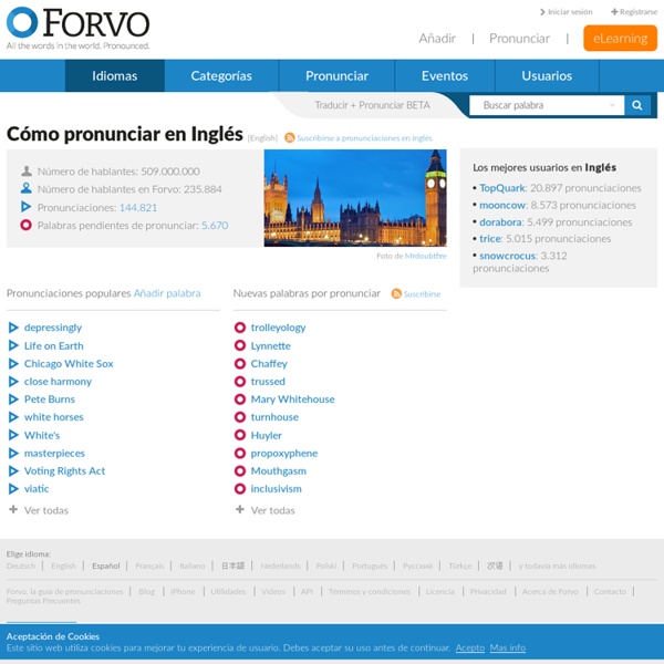 Cómo pronunciar en Inglés - Forvo