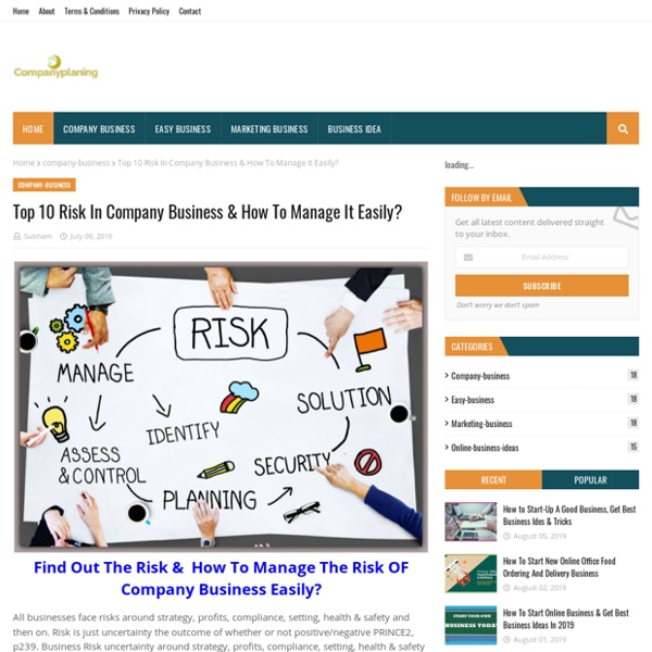 Top 10 Risk In Company Business & How To Manage It Easily?