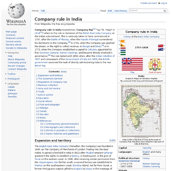 Company rule in India