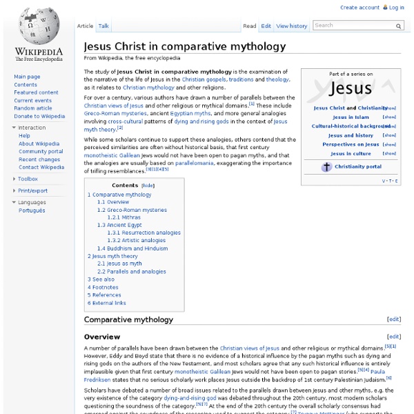 Jesus Christ in comparative mythology