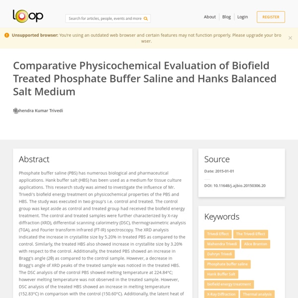 Phosphate Buffered Saline Evaluation