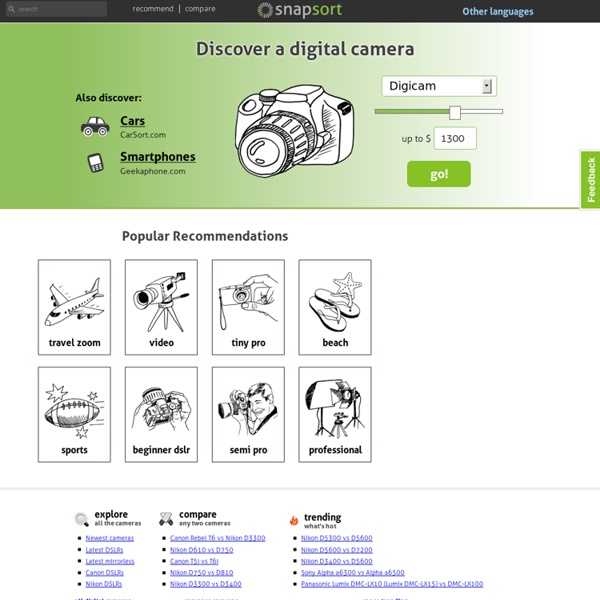 Compare digital cameras - Snapsort