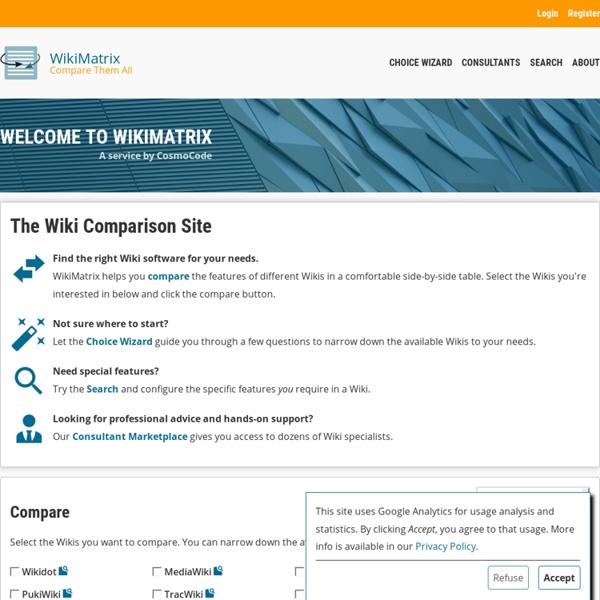 WikiMatrix - Compare them all
