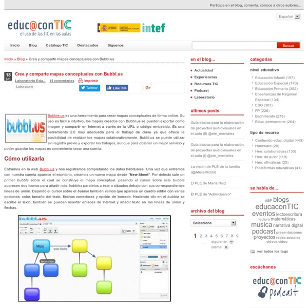 Mapas conceptuales con Bubbl.us