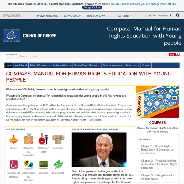 Repères: Manuel pour la pratique de l’éducation aux droits de l’homme avec les jeunes - Conseil de l'Europe