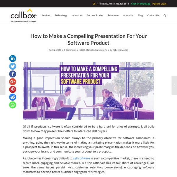 How to Make a Compelling Presentation For Your Software Product