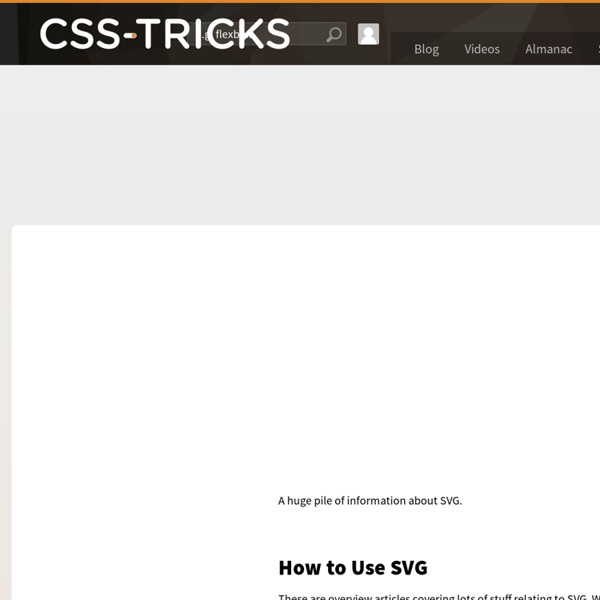 A Compendium of SVG Information