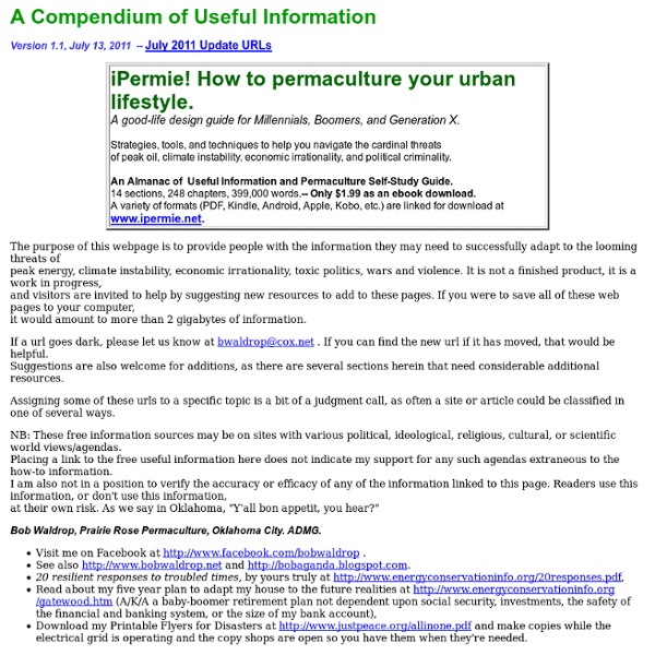 Compendium of Useful Information