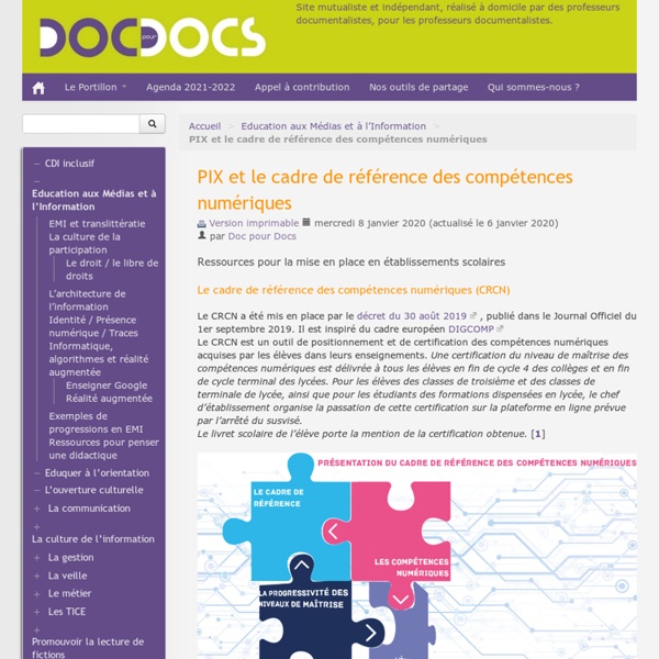 PIX et le cadre de référence des compétences numériques