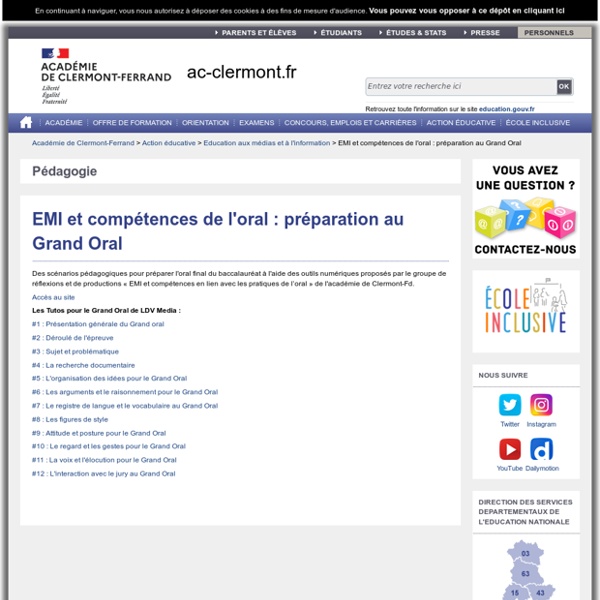 EMI et compétences de l'oral : préparation au Grand Oral