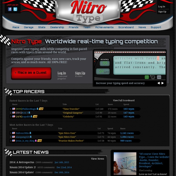 Nitro Type - Competitive Typing Game