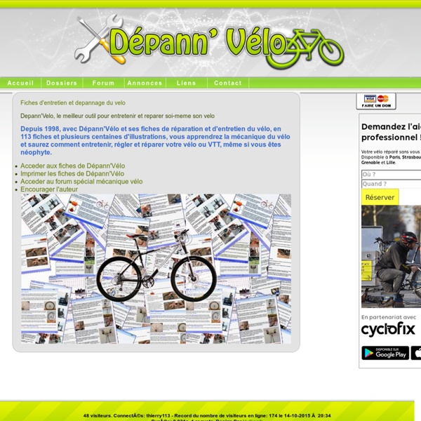 Dépann'Velo, le guide complet pour l'entretien et dépannage du vélo