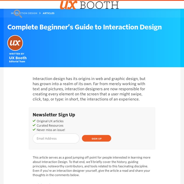 Complete Beginner's Guide to Interaction Design