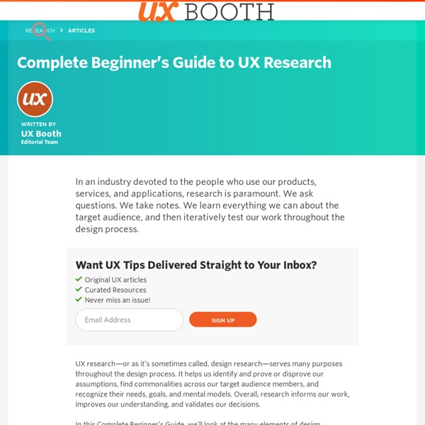 Complete Beginner's Guide to UX Research