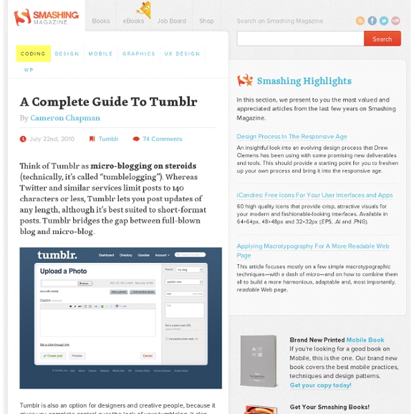 A Complete Guide To Tumblr - Smashing Magazine