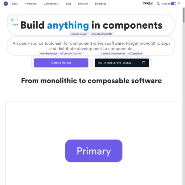 Share reusable code components as a team · Bit