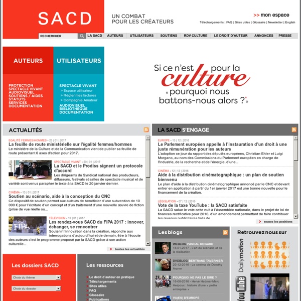 Société des Auteurs et Compositeurs Dramatiques [SACD] - Accueil - SACD