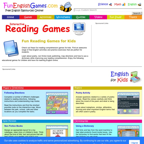 Fun Reading Comprehension Games for Kids - Free Activities & Practice Exercises Online