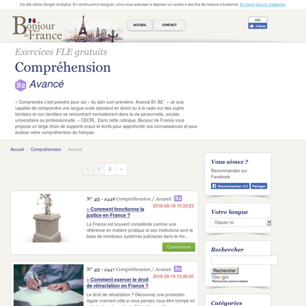 Comprehension Orale Et Ecrite Cours Et Exercices Fle Niveaux B1 Et B2 Pearltrees