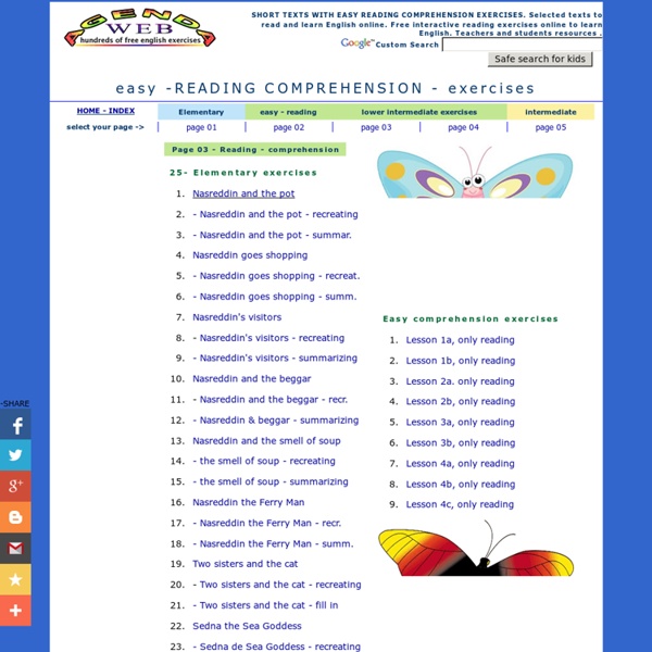 Easy reading comprehension exercises