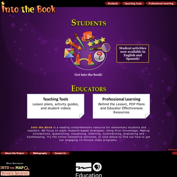 Into the Book: Teaching Reading Comprehension Strategies