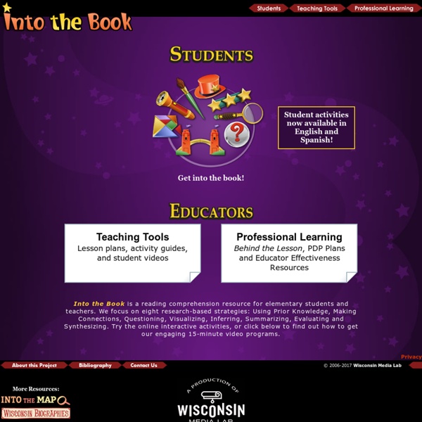 Into the Book: Teaching Reading Comprehension Strategies