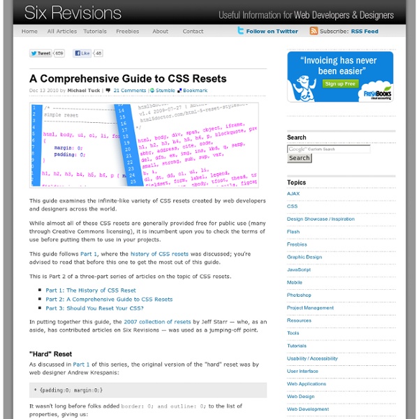 A Comprehensive Guide to CSS Resets