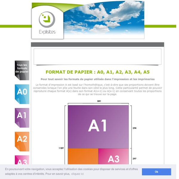 Format de papier A0, A1,A2, A3, A4, A5 - Pour tout comprendre sur les différents formats de papier