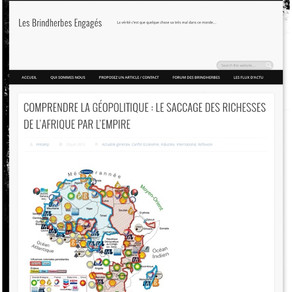 COMPRENDRE LA GÉOPOLITIQUE : LE SACCAGE DES RICHESSES DE L’AFRIQUE PAR L’EMPIRE