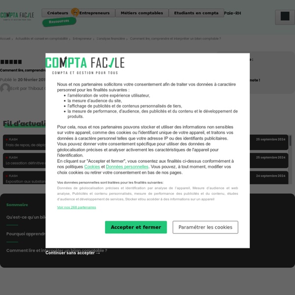 Comment lire, comprendre et interpréter un bilan comptable