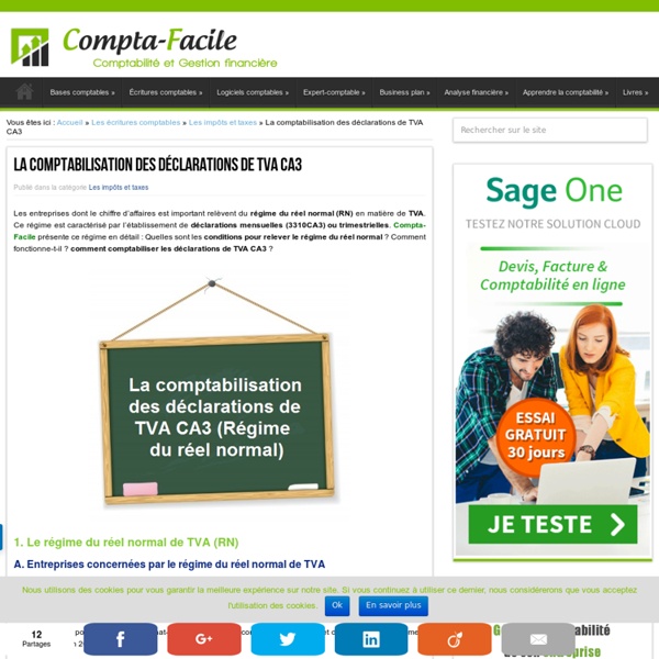 Comptabiliser une déclaration CA3