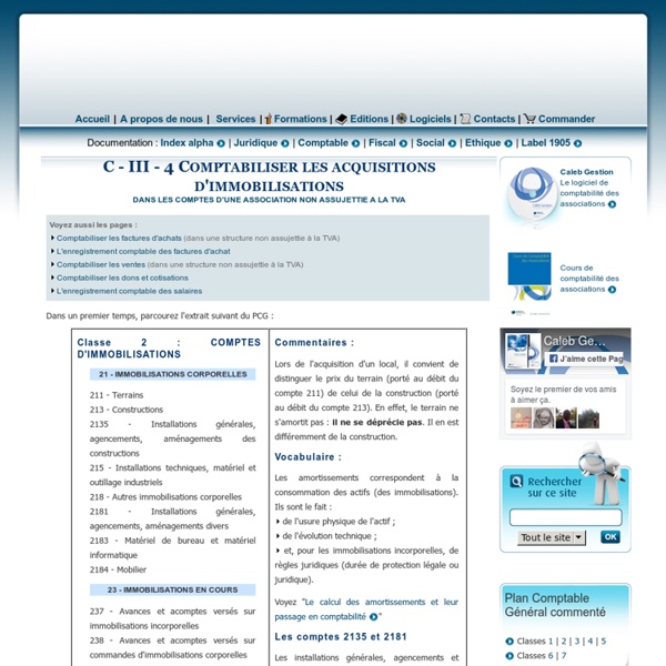 Comptabiliser les acquisitions d'immobilisation